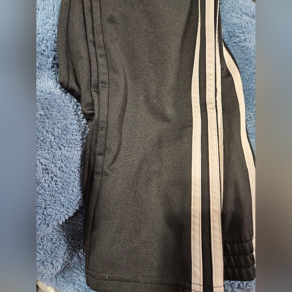 adidas Black Joggers with White Stripes Kids